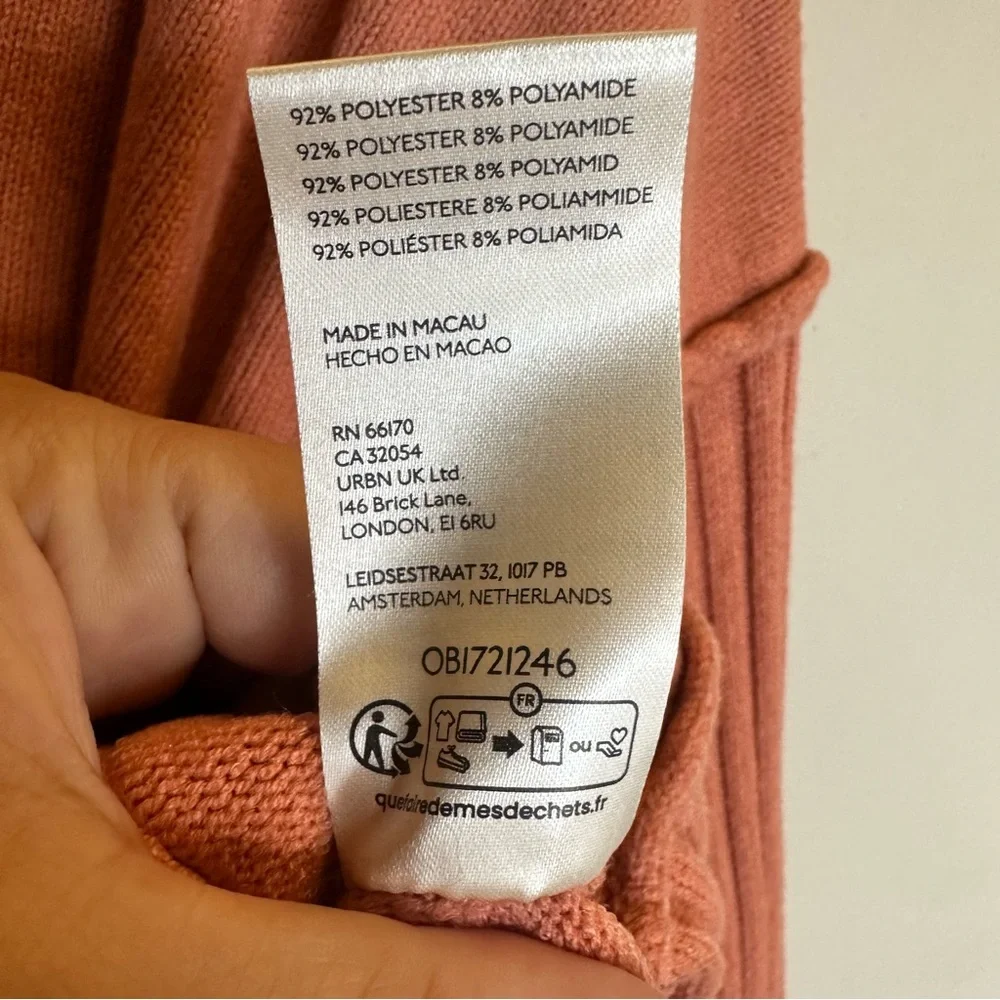 NWT Free People Orion A Line Tunic Sweater Stretch On / Off Shoulder Rose Sz S - Picture 6 of 7